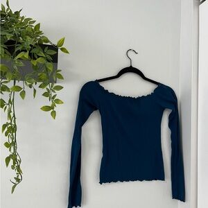 Hollister Long Sleeve Navy Top